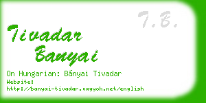 tivadar banyai business card